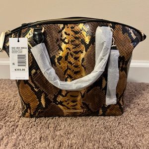 NWT Brahmin Duxbury Satchel Chocolate Erling